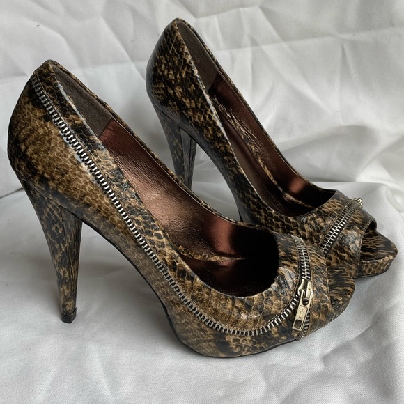 Aldo Snake Print Platform Heels BNIB SZ 8.5 (39) - Picture 9 of 12